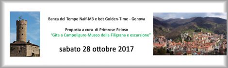 La BdT Naif-M3 e BdT Golden-Time di Genova invitano alla “Gita a Campoligure-Museo della Filigrana e escursione”