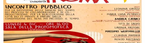 CONVENZIONE COMUNE DI ROMA - Sala Protomoteca lunedì 4 dicembre 2023 ore 16.00