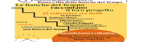 Le Banche del Tempo raccontano il loro progetto 25-26-27 settembre 2025 ore 16.00