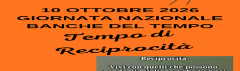 Giornata Nazionale delle Banche del Tempo  - 10 Ottobre 2026